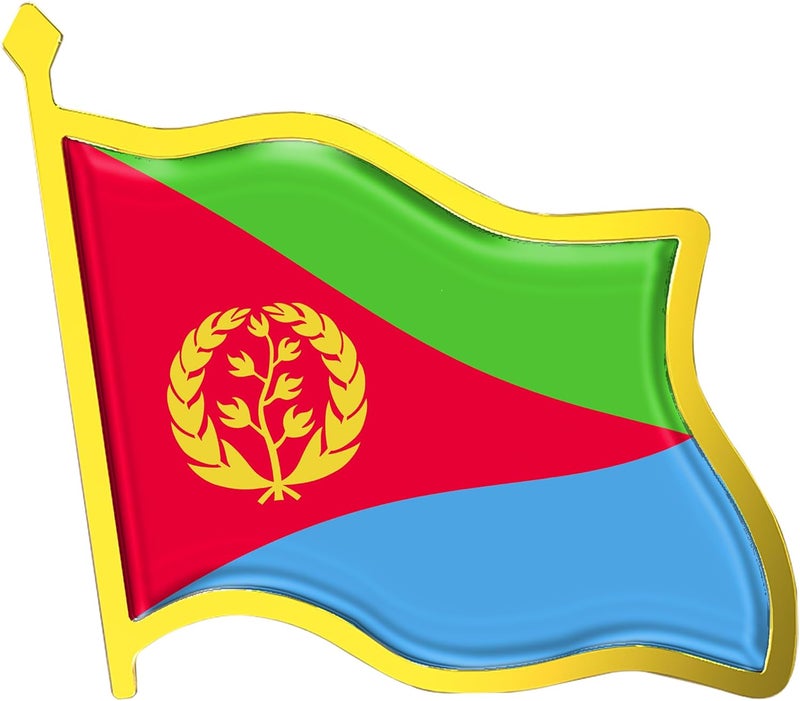 Ababyyan Eritrea Flag Lapel Pin - Enamel Metal National Badge | World Travel Souvenir Gifts for Men & Women | Country Flag Patriotic Brooch Bulk Pack of Pins for Hat, Tie, Clothes, Backpack (1pc) - Image 1
